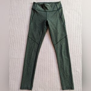 Outdoor Voices 7/8 Leggings Heather Green Women's Small Decorative Seams EUC